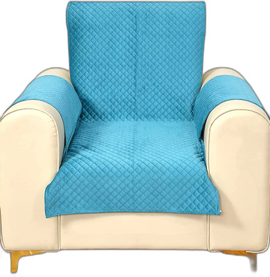 Fashion Throw Velvet 3 Seater Sofa Geometric Cover(Pack of 1 Turquoise)