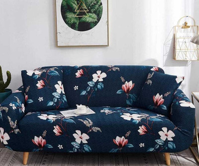 Flipkart SmartBuy Polyester 3 Seater Sofa Floral Cover(Pack of 1 Blue)
