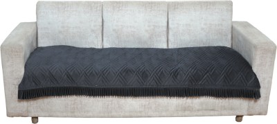 Fashion Throw Velvet Geometric Sofa Cover(Dark Grey Pack of 1)