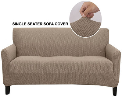 HOUSE OF QUIRK Jacquard Plain 3 Seater Sofa Cover(Multicolor Pack of 1)