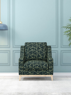 Flipkart SmartBuy Polyester Geometric 1 Seater Sofa Cover(Green Pack of 1)