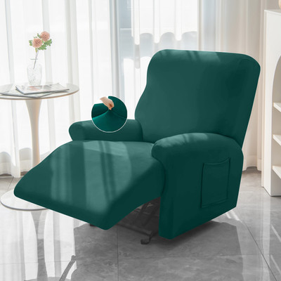 HOKiPO Polyester 1 Seater Sofa Plain Cover(Pack of 1 Teal)
