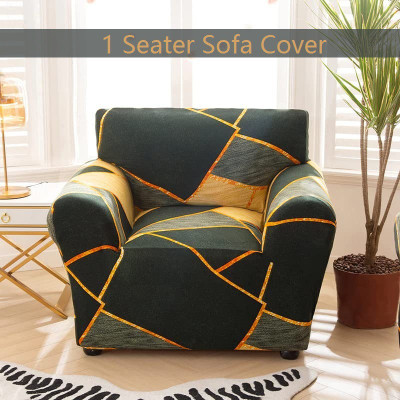 lukzer Polyester Floral 1 Seater Sofa Cover(Multicolor Pack of 3)