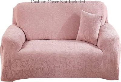 Magic Cover Jacquard Floral Sofa Cover(Pink Pack of 1)