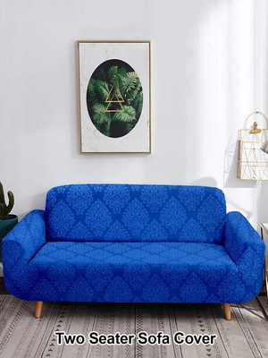 Flipkart SmartBuy Polyester 2 Seater Sofa Floral Cover(Pack of 1 Blue)