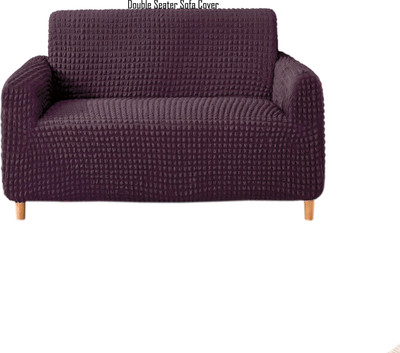 Magic Cover Polyester 3 Seater Sofa Striped Cover(Pack of 1 Maroon)