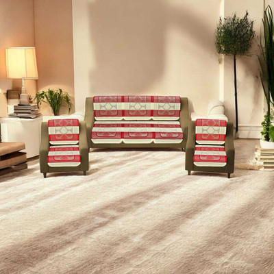DFH Polycotton Damask 3+1+1 Seater Sofa Cover(Maroon Pack of 1)