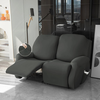 HOKiPO Polyester 2 Seater Sofa Plain Cover(Pack of 1 Grey)