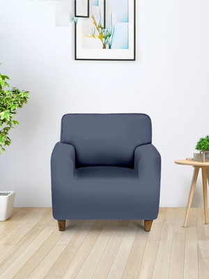 Flipkart SmartBuy Polyester Plain 1 Seater Sofa Cover(Black Pack of 1)