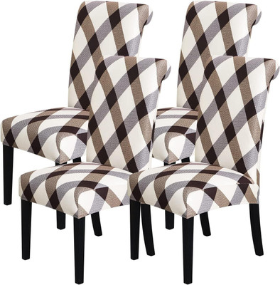 AAZEEM Polyester 1 Seater Chair Abstract Cover(Pack of 4 Slipcovers _1)