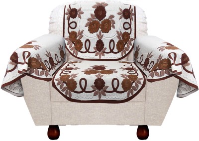 Bluegrass Polyester, Lace Floral Sofa Cover(Brown Pack of 12)