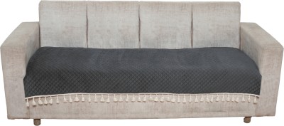 Fashion Throw Velvet Geometric Sofa Cover(Dark Grey Pack of 1)