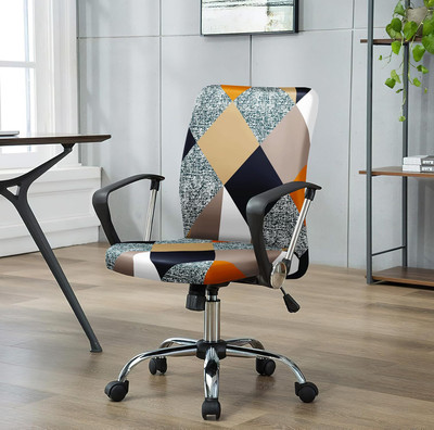 HOUSE OF QUIRK Polyester 1 Seater Chair Plain Cover(Pack of 1 Orange)