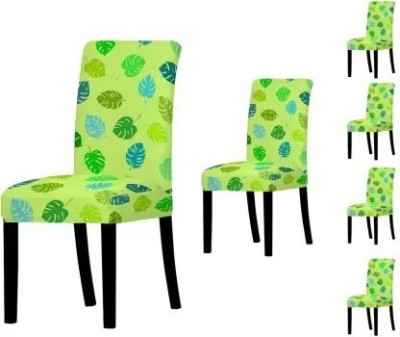 Shopy Unlimited Polycotton Floral Chair Cover(Green Pack of 6)