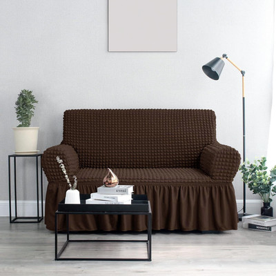 Flipkart SmartBuy Polyester 1 Seater Sofa Plain Cover(Pack of 1 Brown)