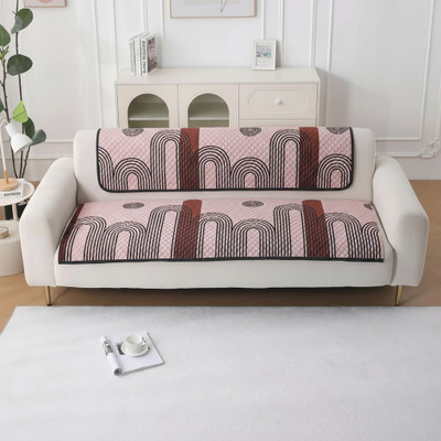 Qstar Velvet 3 Seater Sofa Floral Cover(Pack of 2 MULTY)