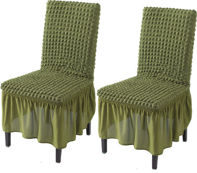 HOKiPO Polyester 2 Seater Chair Plain Cover(Pack of 2 Forest Green)