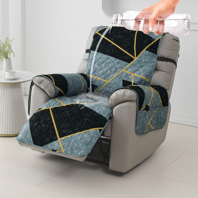 HOKiPO Polyester Abstract 1 Seater Sofa Cover(Multicolor Abstract Geometry Pack of 1)