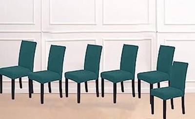 Gonsgadapp Polyester 1 Seater Chair Plain Cover(Pack of 6 GREEN)