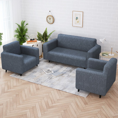 Story@home Polyester 3+1+1 Seater Sofa Plain Cover(Pack of 3 Slate Grey)