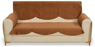 FAIRY HOME Velvet Geometric Sofa Cover(Gold Pack of 4)