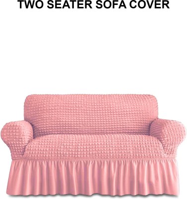 Flipkart SmartBuy Polyester Plain Sofa Cover(Pink Pack of 1)