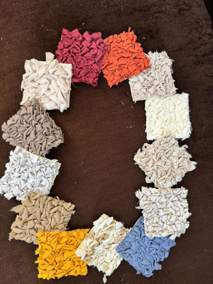 Bellissima Cotton 1 Seater Sofa Plain Cover(Pack of 5 Premium Sofa Fabric Sample Set – Assorted Color Swatches)