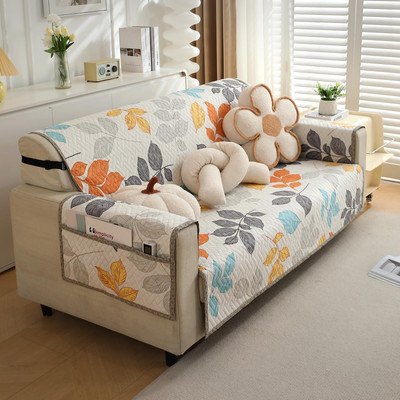 Jai krishna Polycotton 2 Seater Sofa Floral Cover(Pack of 1 Multicolor)