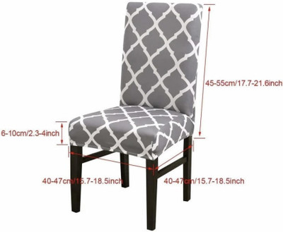 SAFED DHAAGA Polyester 1 Seater Chair Damask Cover(Pack of 1 GREY)