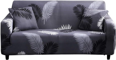 BUCKETLIST Polyester Geometric 3 Seater Sofa Cover(Multicolor Pack of 1)
