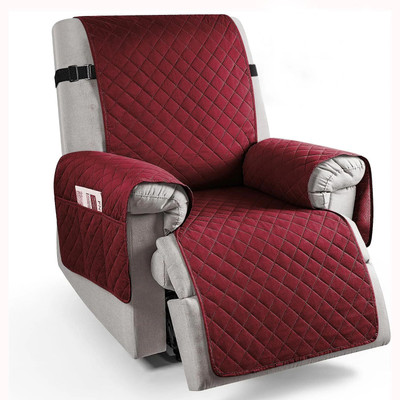HOKiPO Polyester 1 Seater Sofa Plain Cover(Pack of 1 Burgundy)