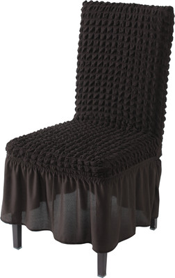 HOKiPO Polyester 1 Seater Chair Plain Cover(Pack of 1 Brown)