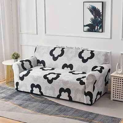 HOUSE OF QUIRK Polyester Abstract 2 Seater Sofa Cover(Multi Pack of 1)