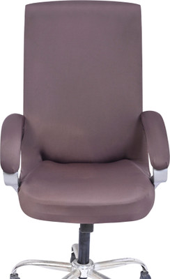 Sarvatapana Polyester Plain 1 Seater Chair Cover(Coffee Pack of 1)