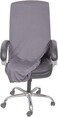 Priyabhakta Polyester 1 Seater Chair Plain Cover(Pack of 1 Grey)