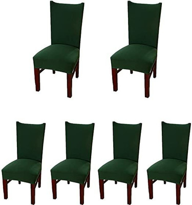 Alkaylaa Polyester 1 Seater Chair Plain Cover(Pack of 6 Green)