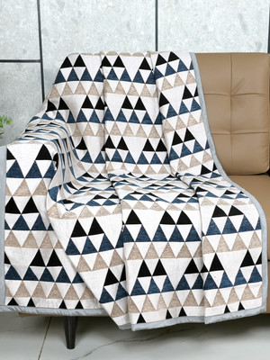 Saral Home Chenille Abstract 3 Seater Sofa Cover(Grey Pack of 1)