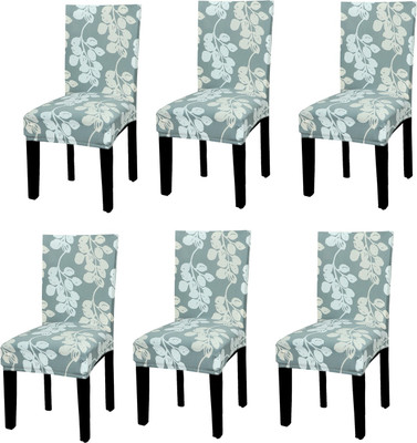 Magic Cover Polyester Abstract 1 Seater Chair Cover(White Pack of 6)