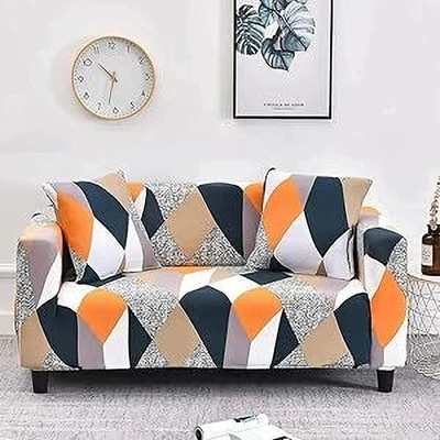 SIYA TEXTILES Polyester Floral 3 Seater Sofa Cover(Multicolor Pack of 1)
