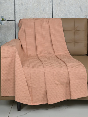 Saral Home Chenille Abstract 3 Seater Sofa Cover(Beige Pack of 1)