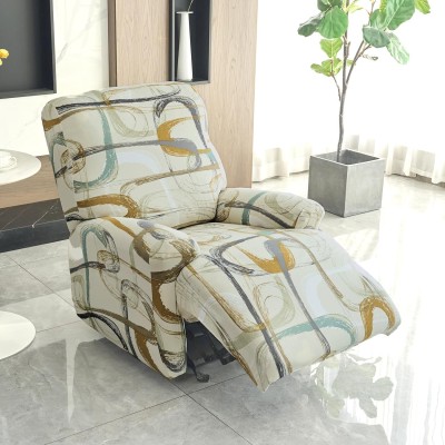 HOKiPO Polyester Abstract Sofa Cover(Parchement Beige Pack of 1)