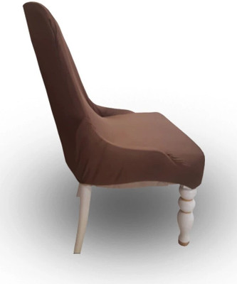e1.88 Polyester Plain 1 Seater Chair Cover(Brown, Dimond Pack of 1)