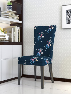 Flipkart SmartBuy Polyester Abstract 1 Seater Chair Cover(Navy Pack of 1)