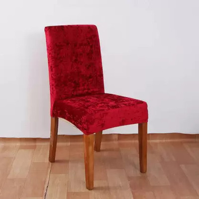 QUIRKYHUB Polycotton Plain 1 Seater Chair Cover(Red Pack of 4)