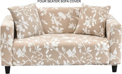 HOUSE OF QUIRK Polyester Checkered Sofa Cover(White Pack of 1)