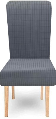 lukzer Polyester Geometric Chair Cover(Grey Pack of 1)