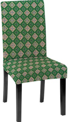 LAZI Polycotton Geometric Chair Cover(Green Pack of 1)