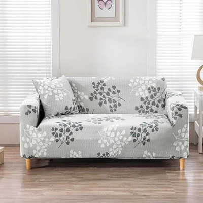 Flipkart SmartBuy Polycotton 3 Seater Sofa Floral Cover(Pack of 1 Grey)