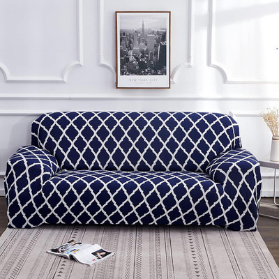 Flipkart SmartBuy Polyester 3 Seater Sofa Floral Cover(Pack of 1 Blue)