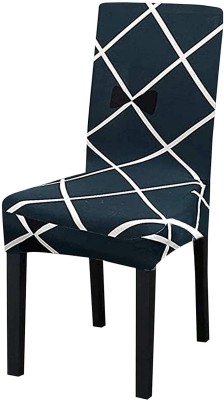 NAYISHI Polycotton Geometric Chair Cover(blue Pack of 1)